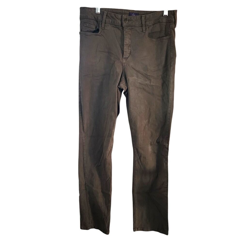 NYDJ Not Your Daughters Jeans Army Green Straight Life & Tuck Jeans Plus Size 14